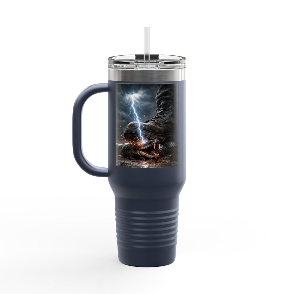 Luke 10: 18-19 40oz Travel Mug | Christian Faith Tumbler