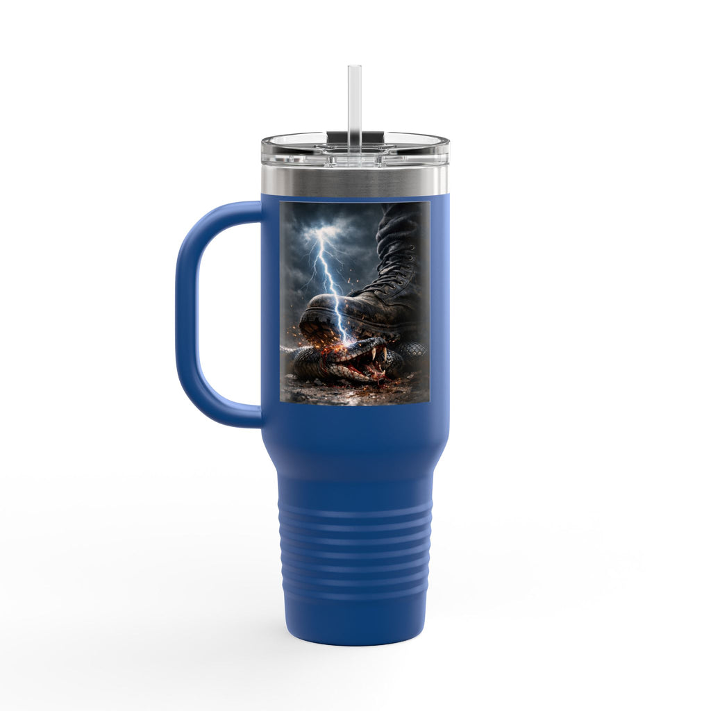 Luke 10: 18-19 40oz Travel Mug | Christian Faith Tumbler