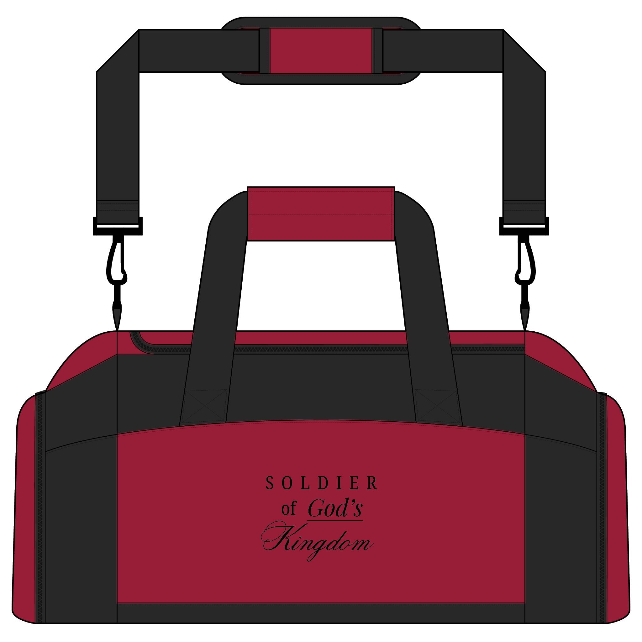 Soldier of God’s Kingdom Gym Bag — Christian Workout Duffel
