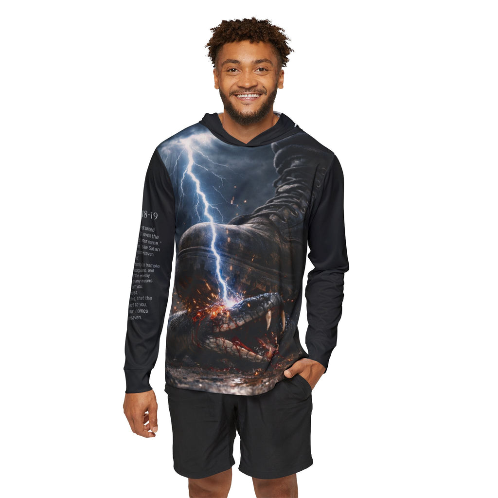 Luke 10:18 Hoodie | All-Over Print Sports Warmup