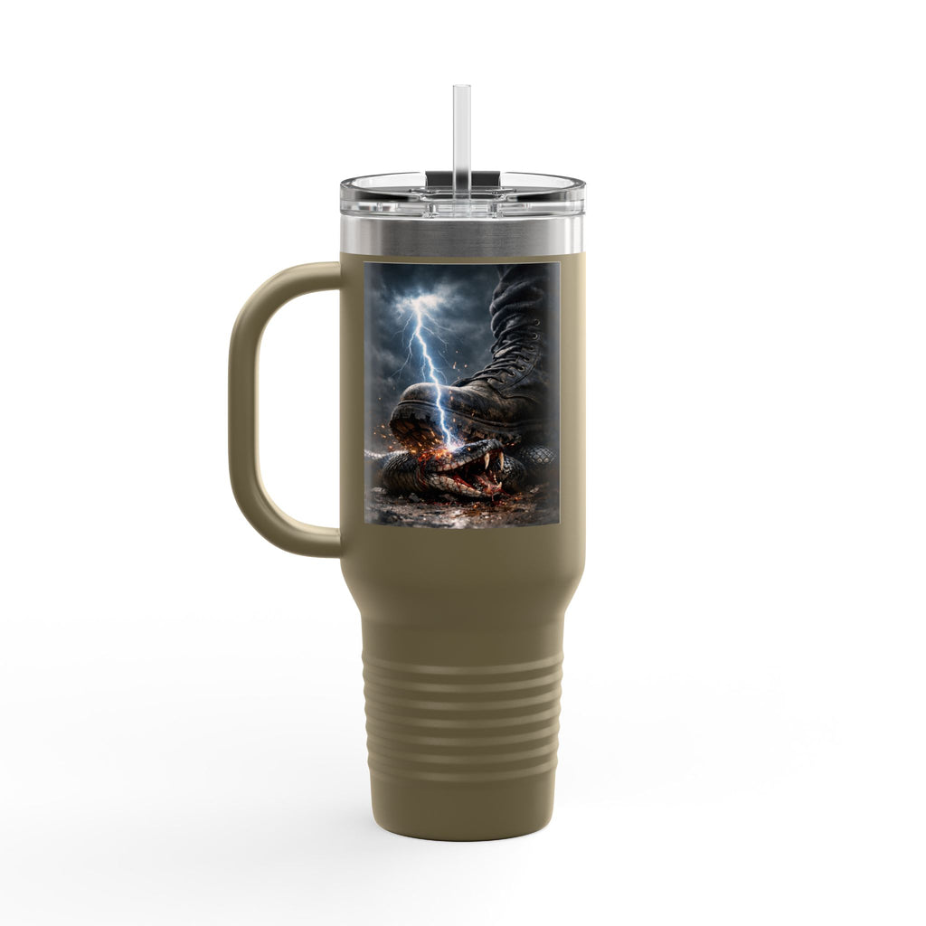 Luke 10: 18-19 40oz Travel Mug | Christian Faith Tumbler