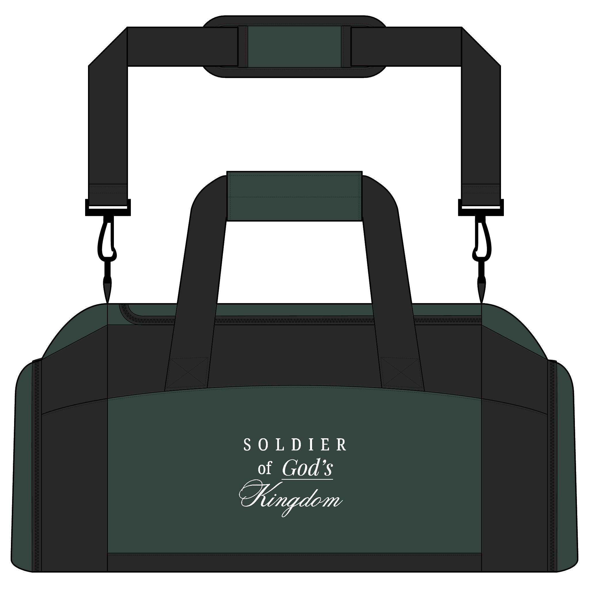 Soldier of God’s Kingdom Gym Bag — Christian Workout Duffel
