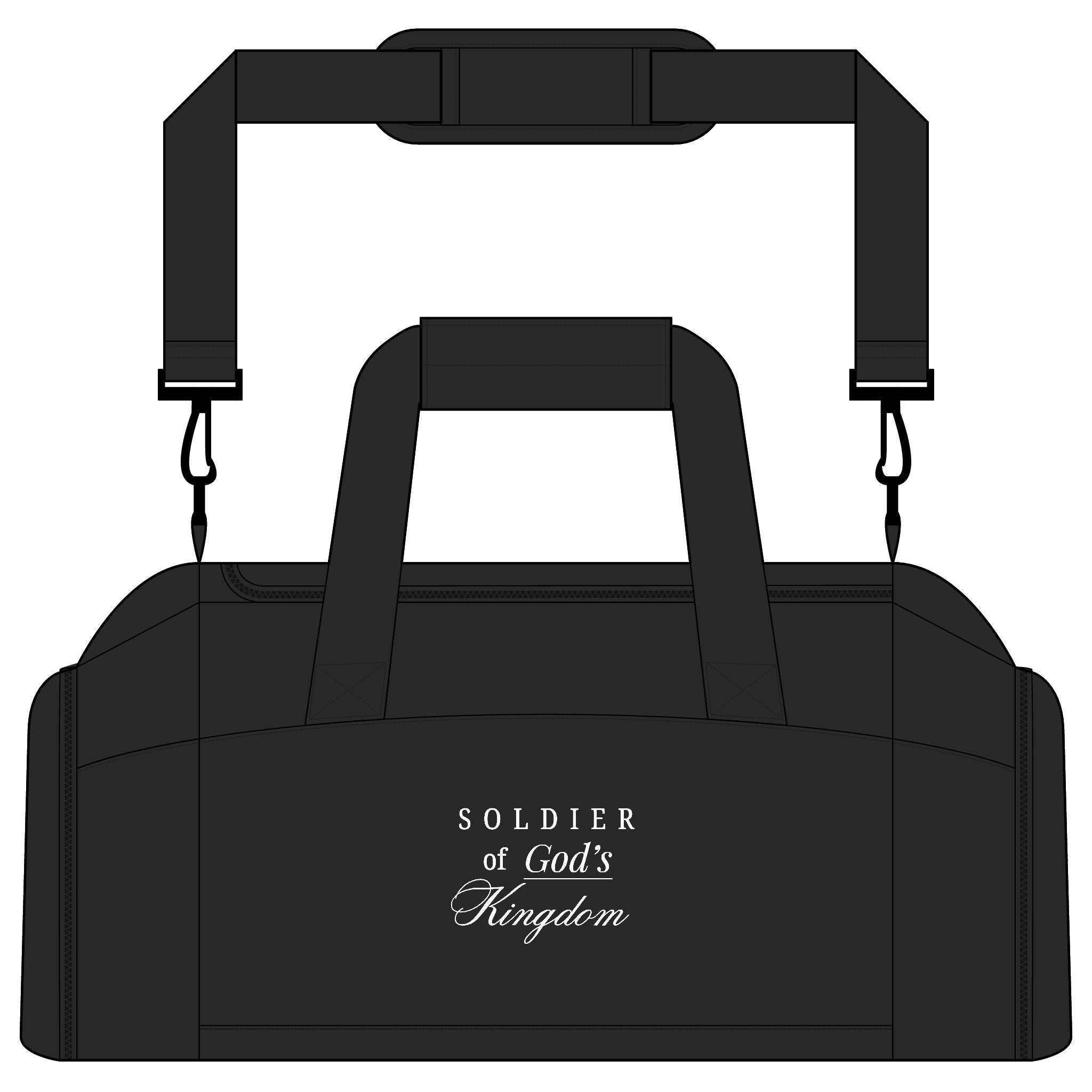 Soldier of God’s Kingdom Gym Bag — Christian Workout Duffel