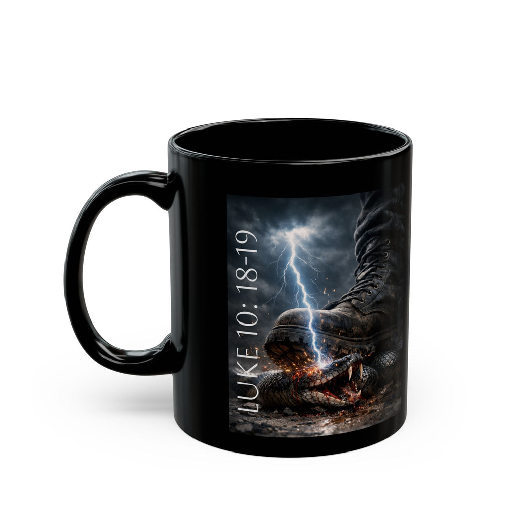 Soldier of God’s Kingdom Black Coffee Mug — Faith-Based Christian Gift (11oz/15oz)