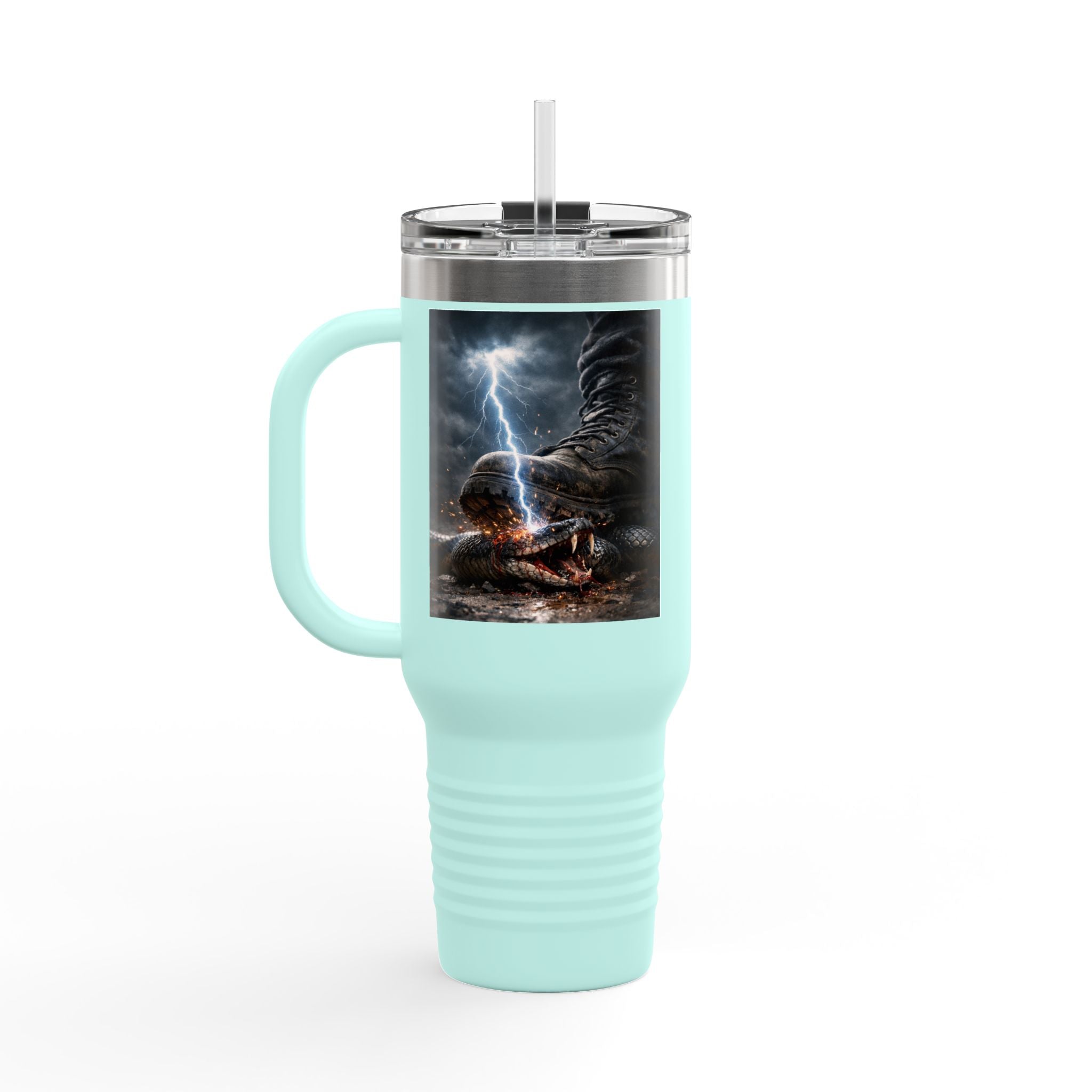 Luke 10: 18-19 40oz Travel Mug | Christian Faith Tumbler