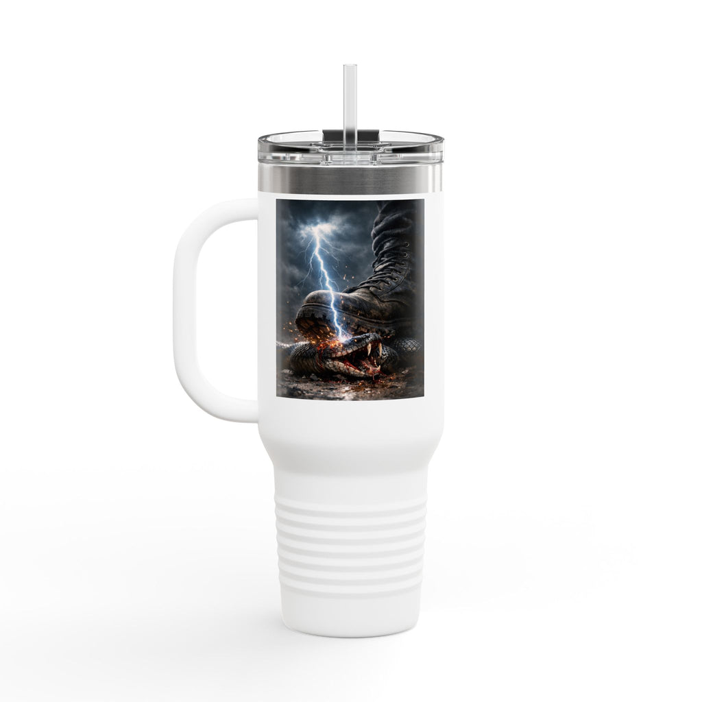 Luke 10: 18-19 40oz Travel Mug | Christian Faith Tumbler